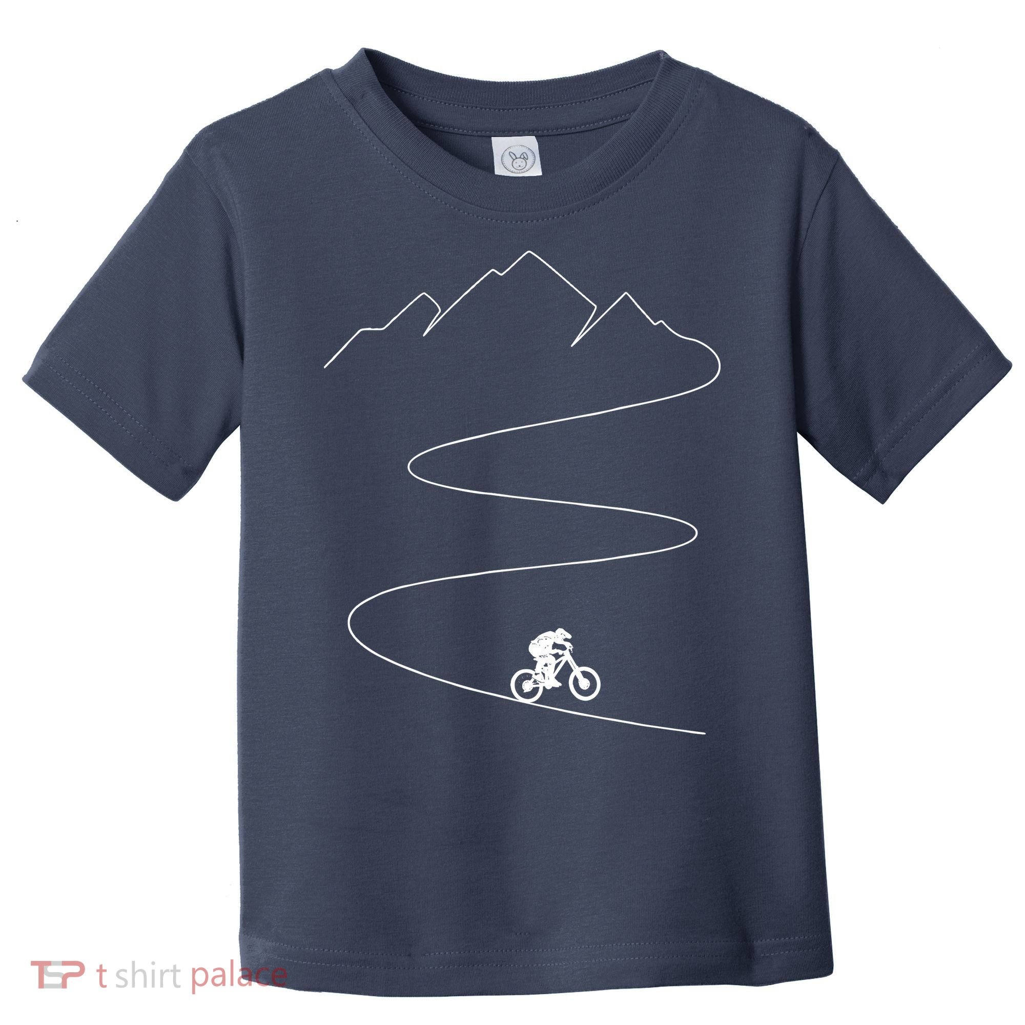 Mountain Biking Cyclist Rider Bicycle Single Track Riding Toddler T-Shirt