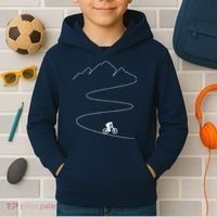 Mountain Biking Cyclist Rider Bicycle Single Track Riding Kids Hoodie thumb 2