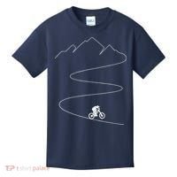 Mountain Biking Cyclist Rider Bicycle Single Track Riding Kids T-Shirt thumb 0