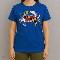 Maryland Blue Crab Vintage Maryland Flag T-Shirt thumb 4