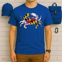 Maryland Blue Crab Vintage Maryland Flag T-Shirt thumb 6
