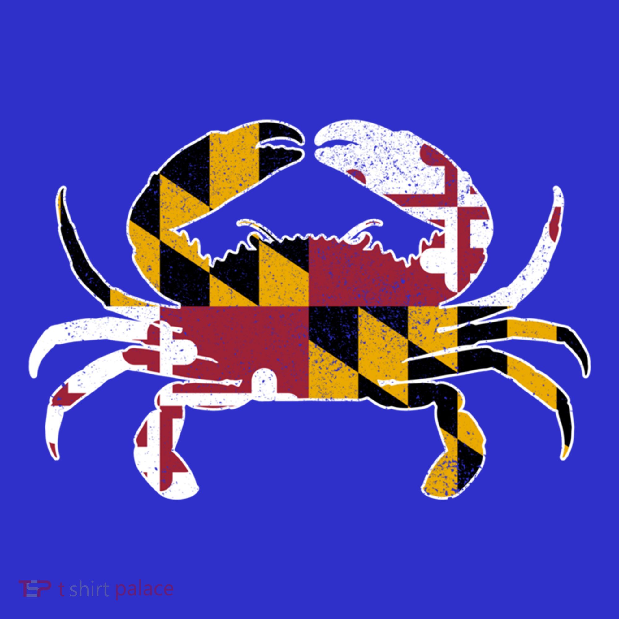Maryland Blue Crab Vintage Maryland Flag T-Shirt