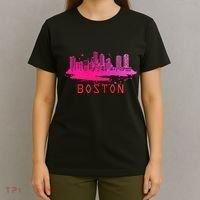 Modern Boston Cityscape Souvenir Boston Skyline T-Shirt thumb 4