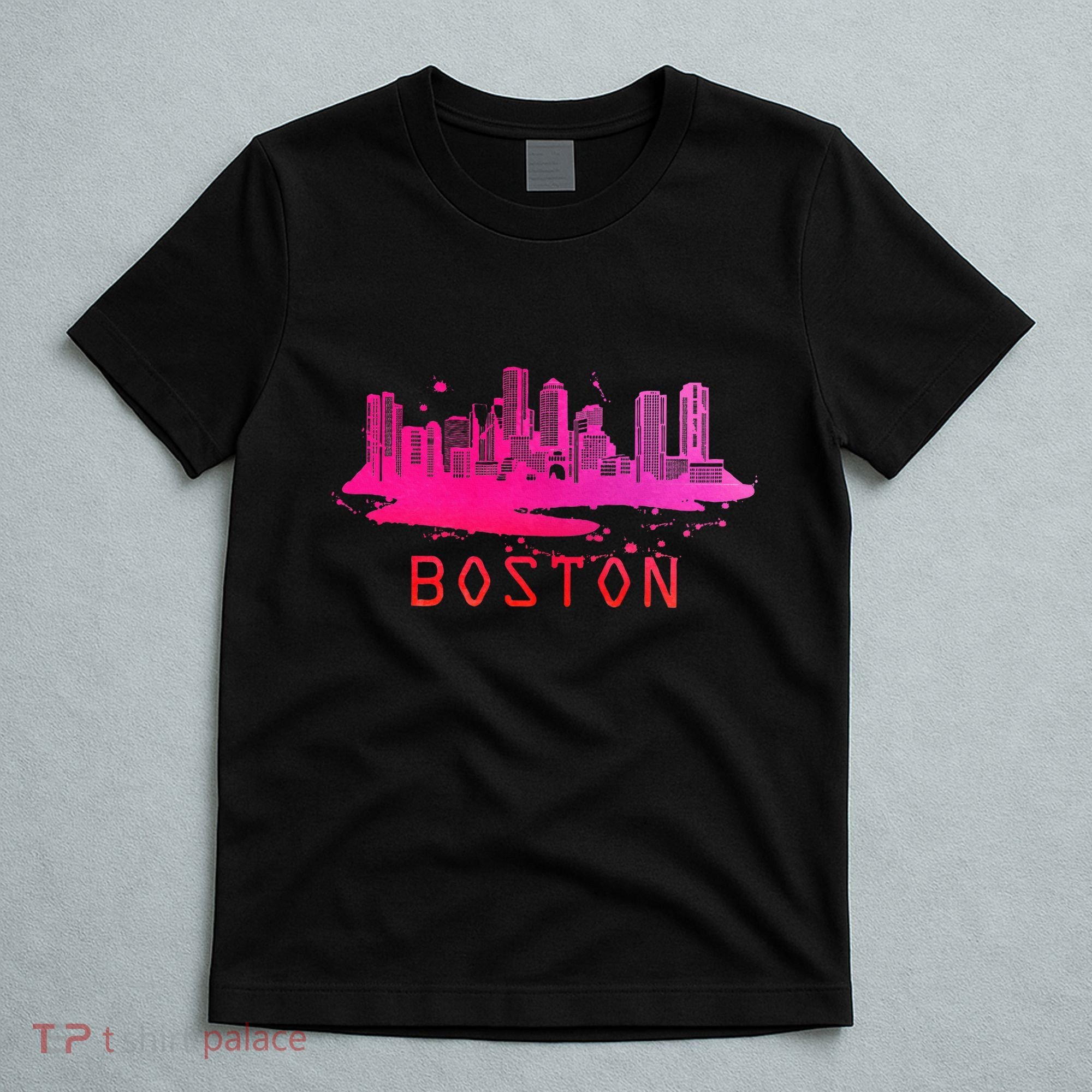 Modern Boston Cityscape Souvenir Boston Skyline T-Shirt