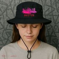Modern Boston Cityscape Souvenir Boston Skyline Bucket Hat thumb 3