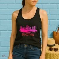 Modern Boston Cityscape Souvenir Boston Skyline Women's Tank Top thumb 2