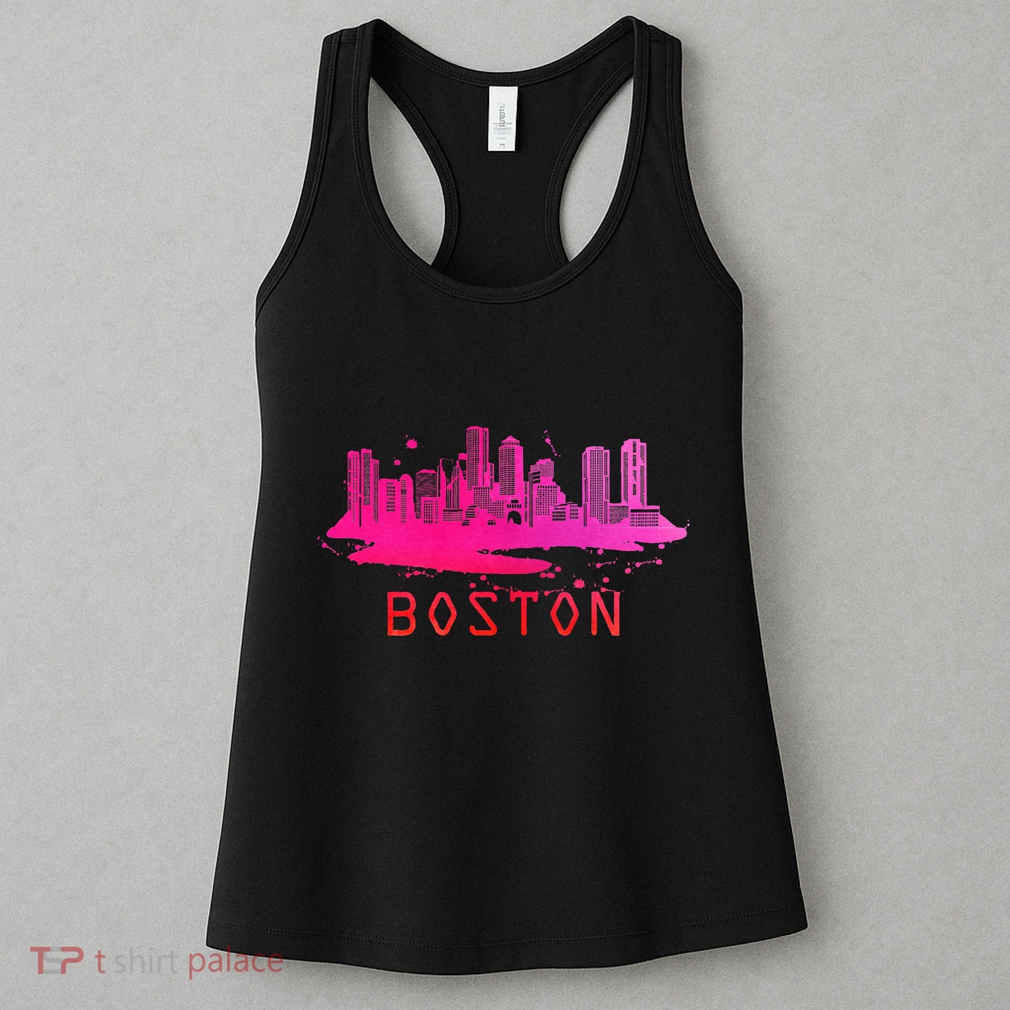 Modern Boston Cityscape Souvenir Boston Skyline Women's Tank Top