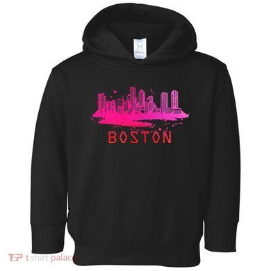 Modern Boston Cityscape Souvenir Boston Skyline Toddler Hoodie