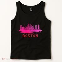 Modern Boston Cityscape Souvenir Boston Skyline Tank Top thumb 2