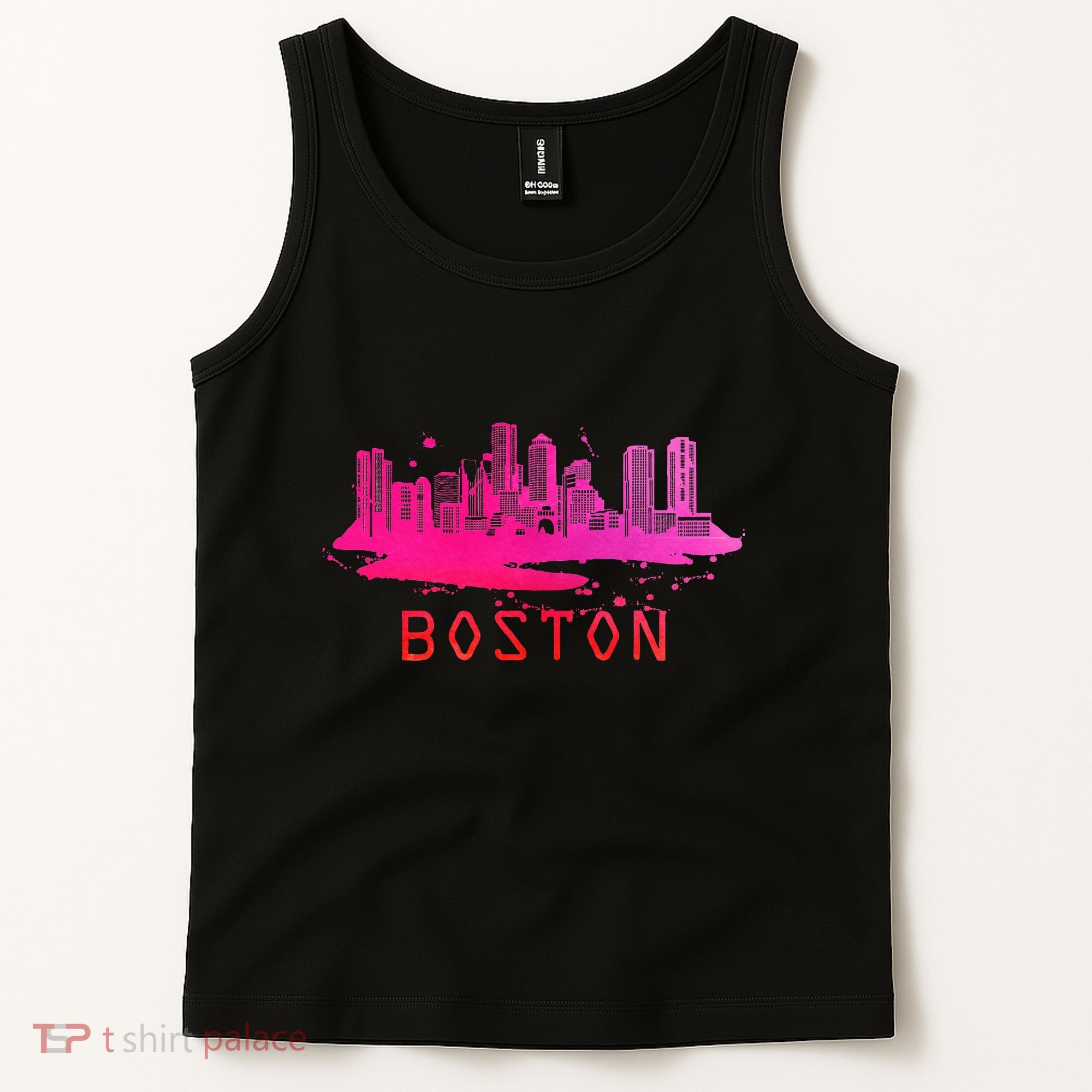 Modern Boston Cityscape Souvenir Boston Skyline Tank Top