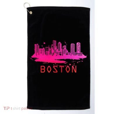 Modern Boston Cityscape Souvenir Boston Skyline Golf Towel