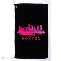 Modern Boston Cityscape Souvenir Boston Skyline Golf Towel thumb 0
