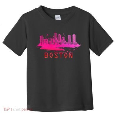 Modern Boston Cityscape Souvenir Boston Skyline Toddler T-Shirt