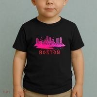 Modern Boston Cityscape Souvenir Boston Skyline Toddler T-Shirt thumb 2