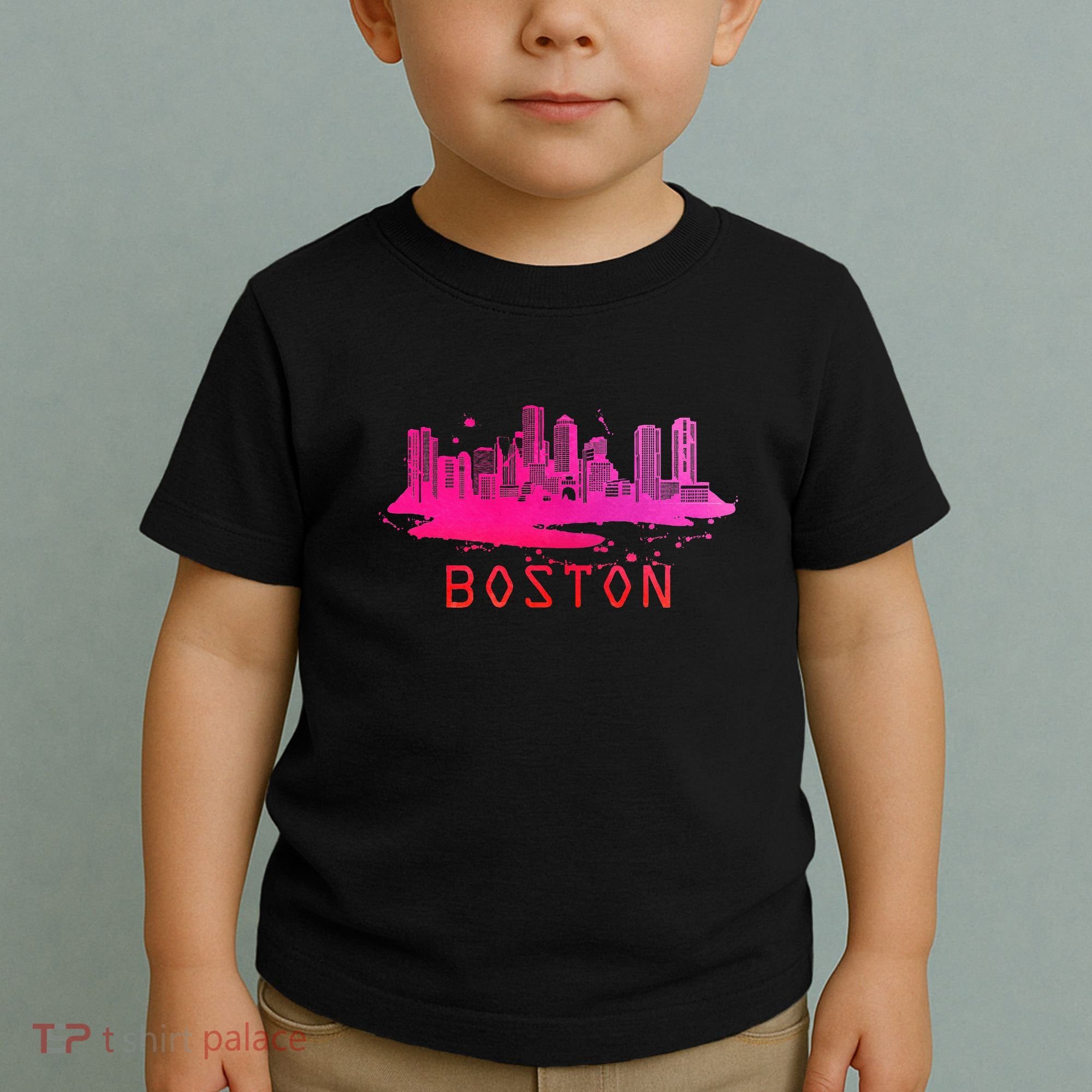Modern Boston Cityscape Souvenir Boston Skyline Toddler T-Shirt