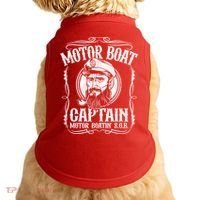 Motor Boat Captain Funny Pontoon Boating Motor Boatin Lake Doggie Tank thumb 0