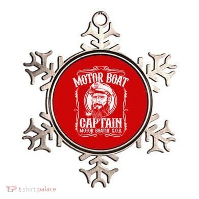 Motor Boat Captain Funny Pontoon Boating Motor Boatin Lake Ornament