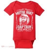 Motor Boat Captain Funny Pontoon Boating Motor Boatin Lake Baby Bodysuit thumb 0