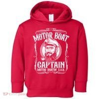 Motor Boat Captain Funny Pontoon Boating Motor Boatin Lake Toddler Hoodie thumb 0