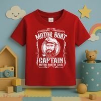 Motor Boat Captain Funny Pontoon Boating Motor Boatin Lake Toddler T-Shirt thumb 3