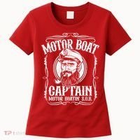 Motor Boat Captain Funny Pontoon Boating Motor Boatin Lake Women's T-Shirt thumb 0