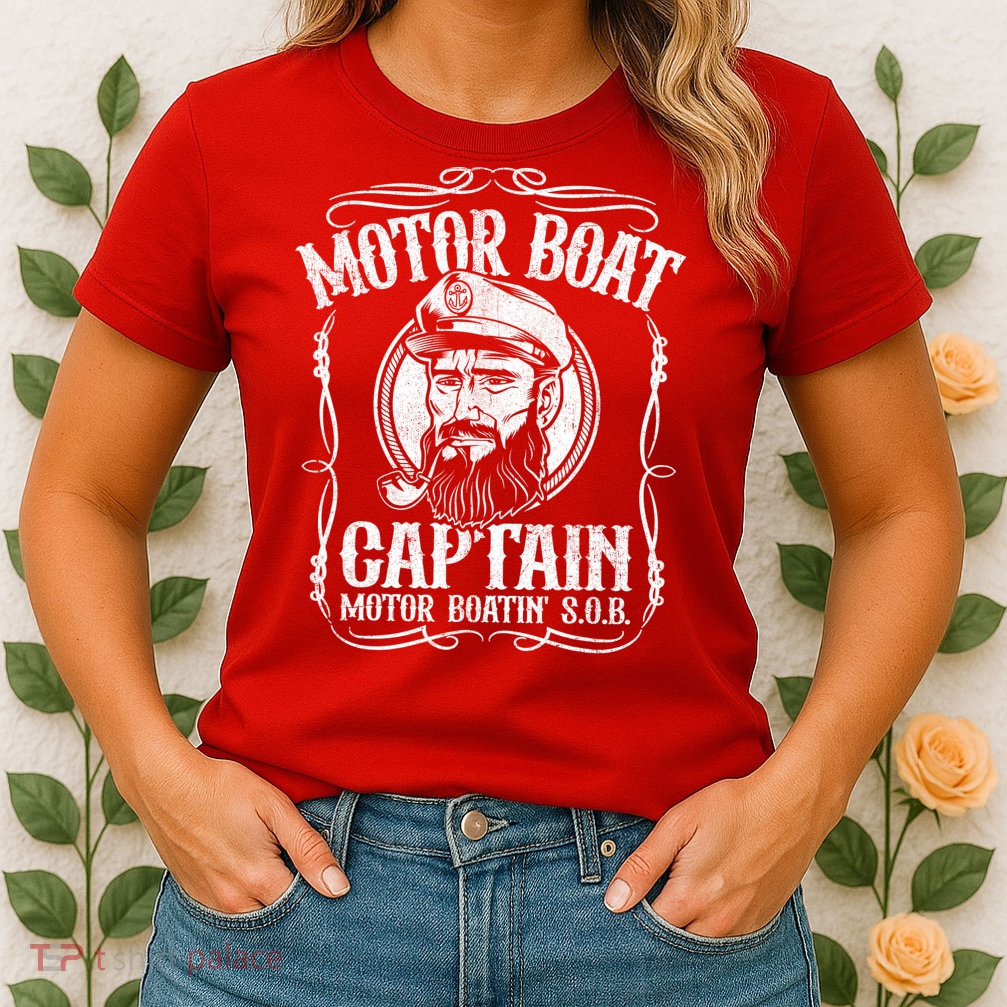 Motor Boat Captain Funny Pontoon Boating Motor Boatin Lake Women's T-Shirt
