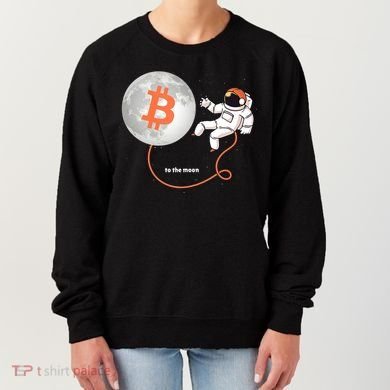 Moon Bitcoin Cryptocurrency Crypto Digital Currency Women's Sweatshirt