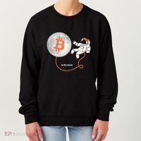 Moon Bitcoin Cryptocurrency Crypto Digital Currency Women's Sweatshirt thumb 0