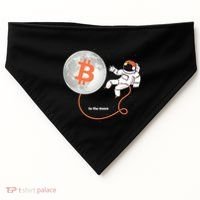 Moon Bitcoin Cryptocurrency Crypto Digital Currency USA-Made Doggie Bandana thumb 0