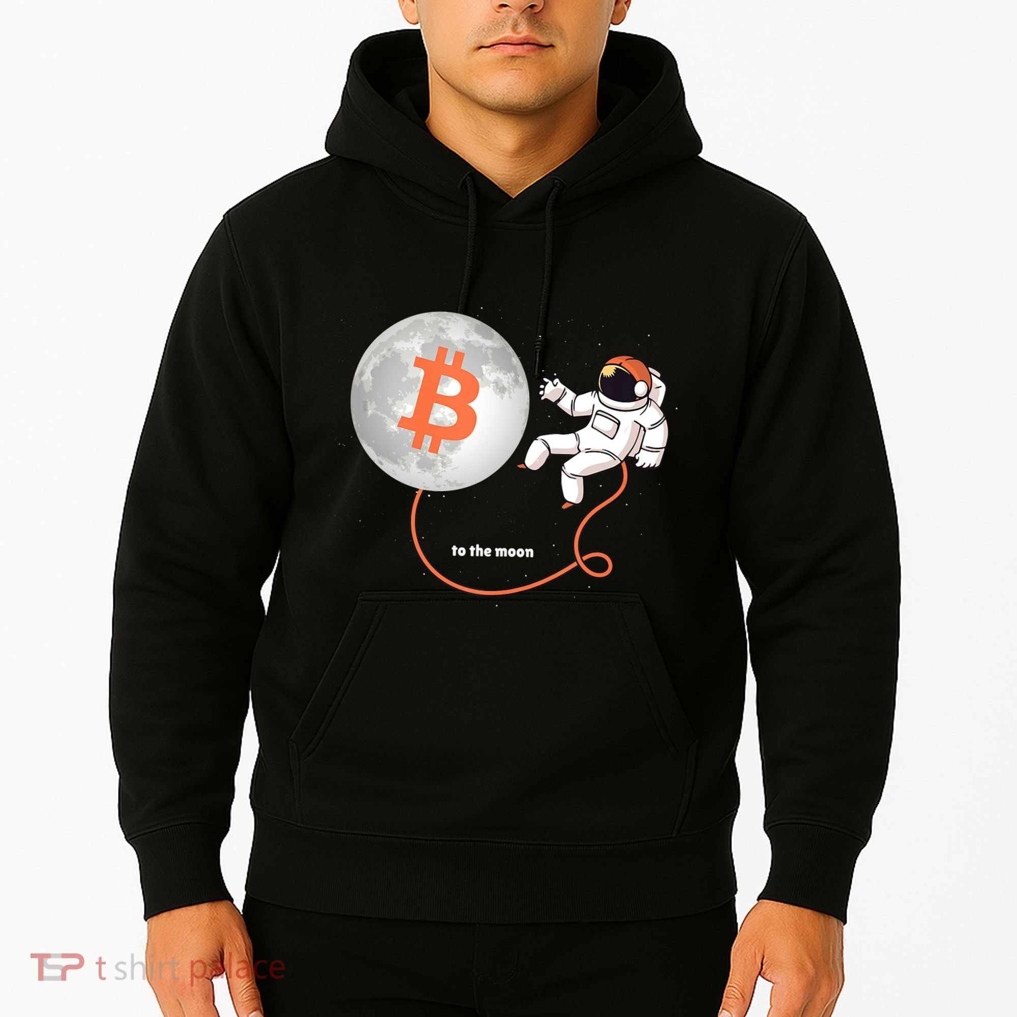 Moon Bitcoin Cryptocurrency Crypto Digital Currency Hoodie