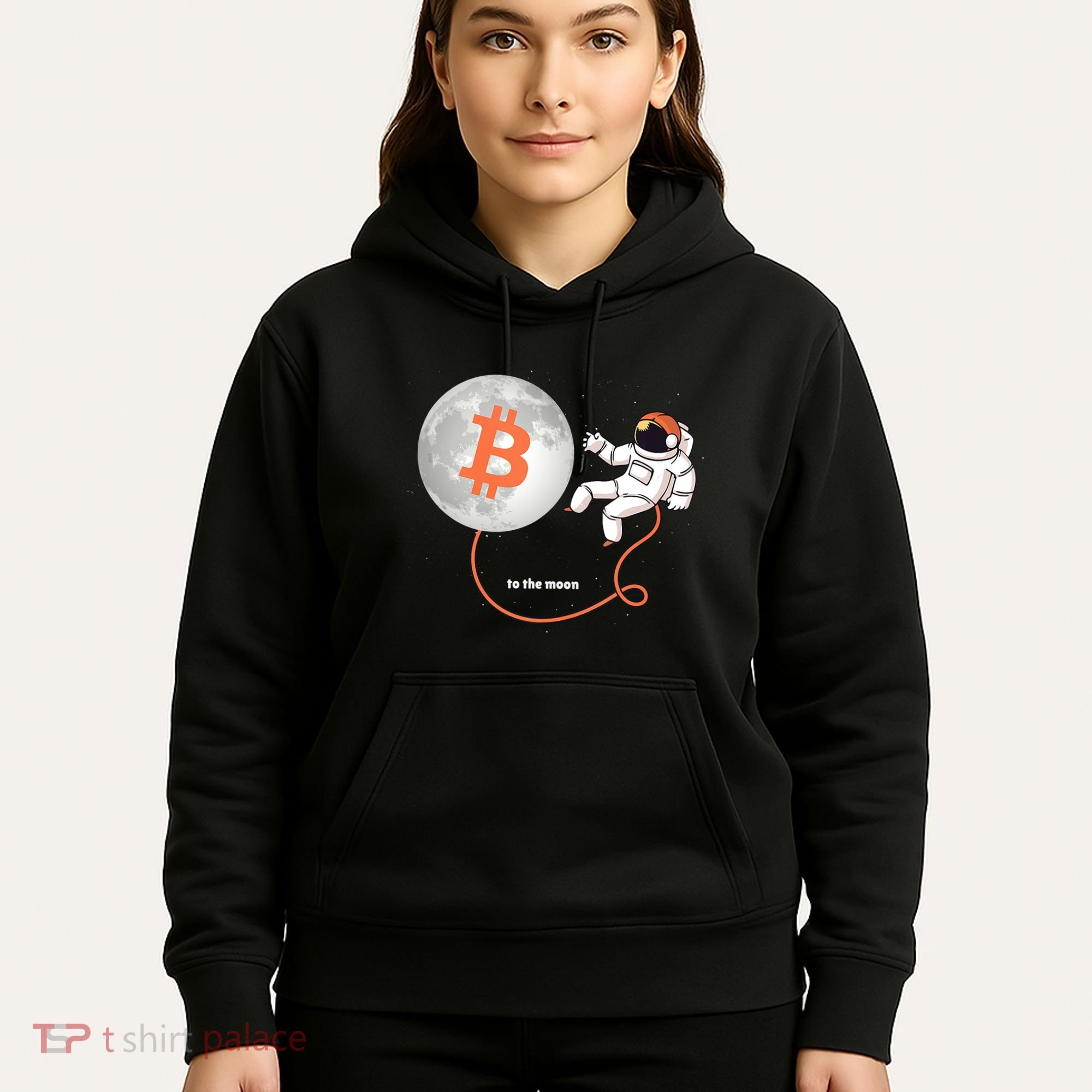 Moon Bitcoin Cryptocurrency Crypto Digital Currency Hoodie