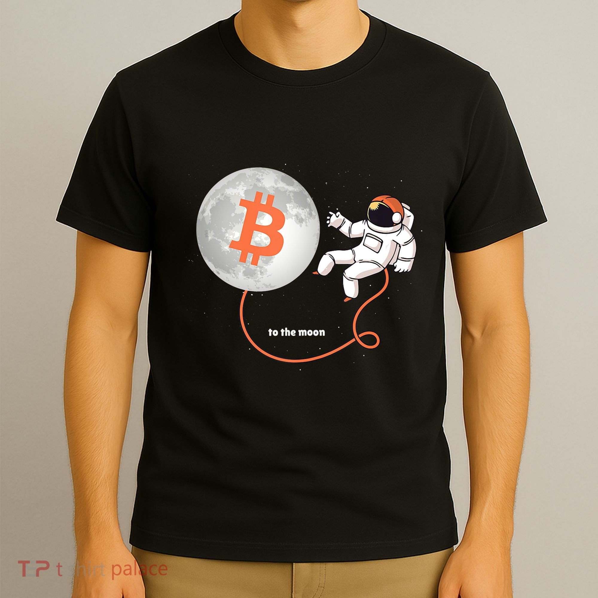 Moon Bitcoin Cryptocurrency Crypto Digital Currency T-Shirt