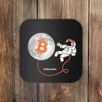 Moon Bitcoin Cryptocurrency Crypto Digital Currency Coaster thumb 0