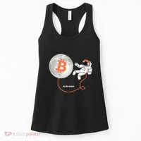 Moon Bitcoin Cryptocurrency Crypto Digital Currency Women's Tank Top thumb 0