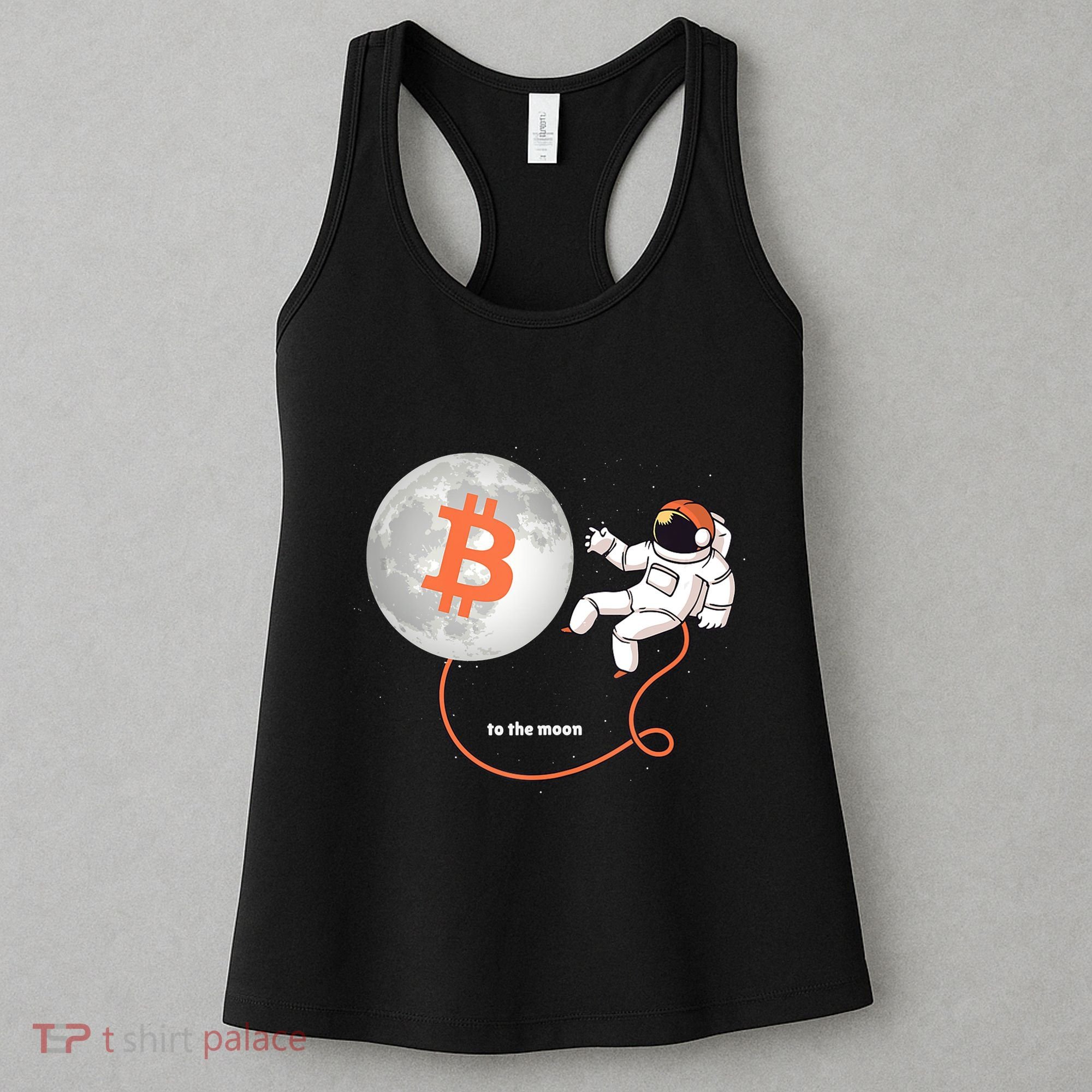 Moon Bitcoin Cryptocurrency Crypto Digital Currency Women's Tank Top