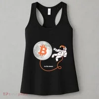 Moon Bitcoin Cryptocurrency Crypto Digital Currency Women's Tank Top thumb 3