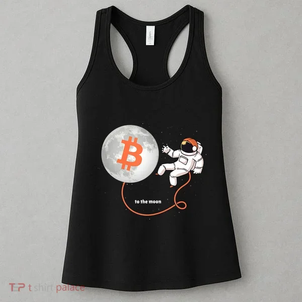 Moon Bitcoin Cryptocurrency Crypto Digital Currency Women's Tank Top