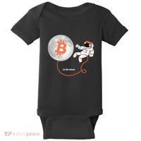 Moon Bitcoin Cryptocurrency Crypto Digital Currency Baby Bodysuit thumb 0