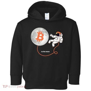 Moon Bitcoin Cryptocurrency Crypto Digital Currency Toddler Hoodie
