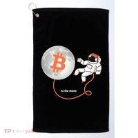 Moon Bitcoin Cryptocurrency Crypto Digital Currency Golf Towel thumb 0