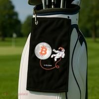 Moon Bitcoin Cryptocurrency Crypto Digital Currency Golf Towel thumb 2