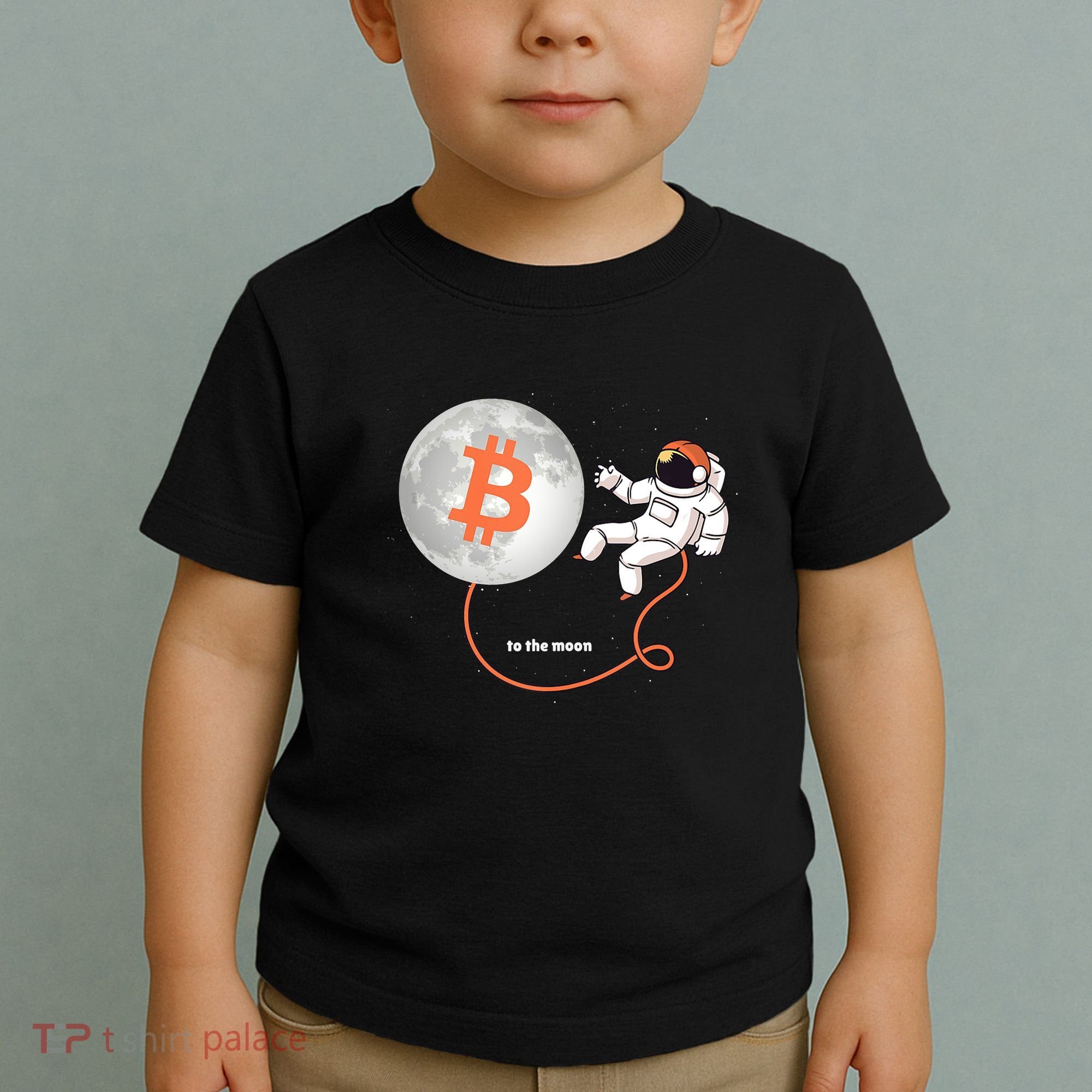 Moon Bitcoin Cryptocurrency Crypto Digital Currency Toddler T-Shirt