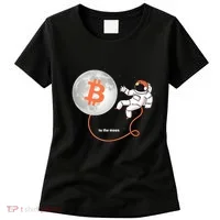 Moon Bitcoin Cryptocurrency Crypto Digital Currency Women's T-Shirt thumb 0
