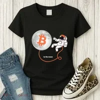 Moon Bitcoin Cryptocurrency Crypto Digital Currency Women's T-Shirt thumb 3