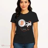 Moon Bitcoin Cryptocurrency Crypto Digital Currency Women's T-Shirt thumb 4