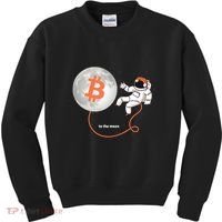 Moon Bitcoin Cryptocurrency Crypto Digital Currency Kids Sweatshirt thumb 0