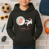 Moon Bitcoin Cryptocurrency Crypto Digital Currency Kids Hoodie thumb 2