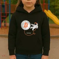 Moon Bitcoin Cryptocurrency Crypto Digital Currency Kids Hoodie thumb 3