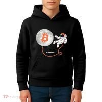 Moon Bitcoin Cryptocurrency Crypto Digital Currency Kids Hoodie thumb 4