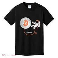 Moon Bitcoin Cryptocurrency Crypto Digital Currency Kids T-Shirt thumb 0